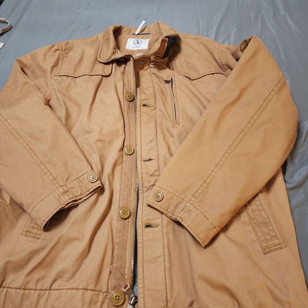 Men's Aigle Tan Cotton Wool Blend‎ Utility Tan Jacket Size XXL